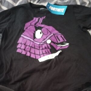 🏫🧡5/$15 NWT EPIC GAMES Kids Black and Purple FORTNITE T-Shirt